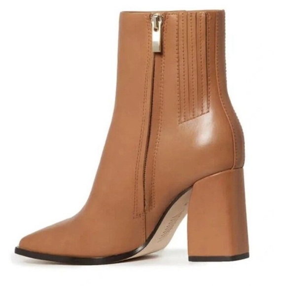 🌸PAIGE🌸 Farah Square Toe Bootie In Cognac Boots Size:10 - Picture 4 of 16